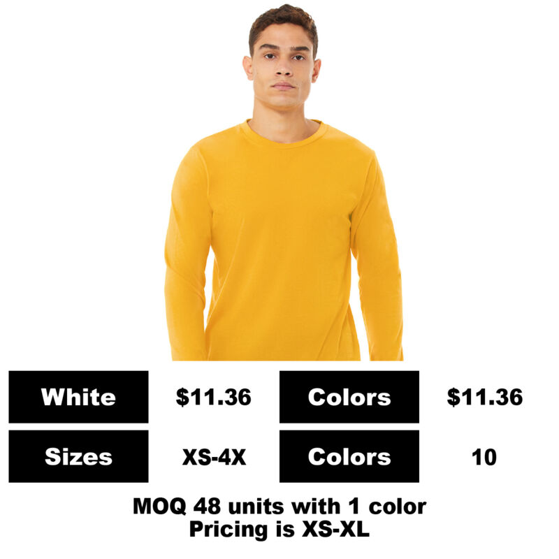 B3501-P - 4.2 oz Cotton Long Sleeve Pocket T-Shirt